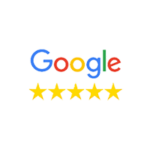 Google logo with five yellow stars, representing high customer ratings for Tiger Locksmith's reliable locksmith services.