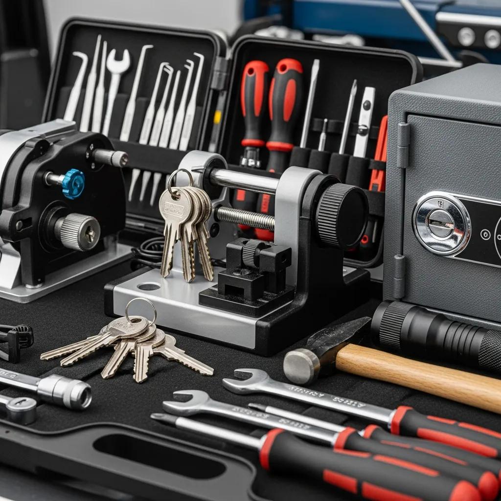 Locksmith toolbox with professional tools used for emergency lockout services in Delaware City